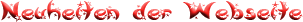 Die Neuheiten der Webseite