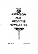 Обложка "Astrology and medicine newsletter"