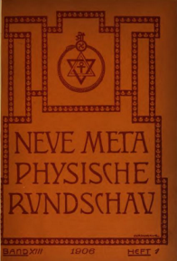 Обложка "Neue metaphysische Rundschau"