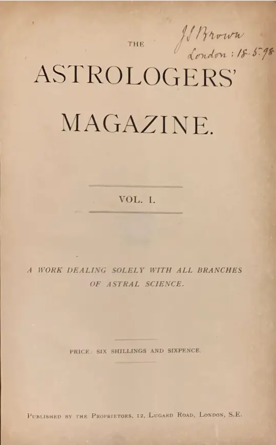 "The Astrologer’s Magazine"